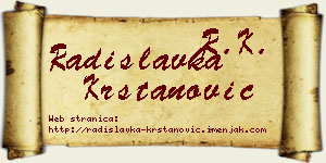 Radislavka Krstanović vizit kartica